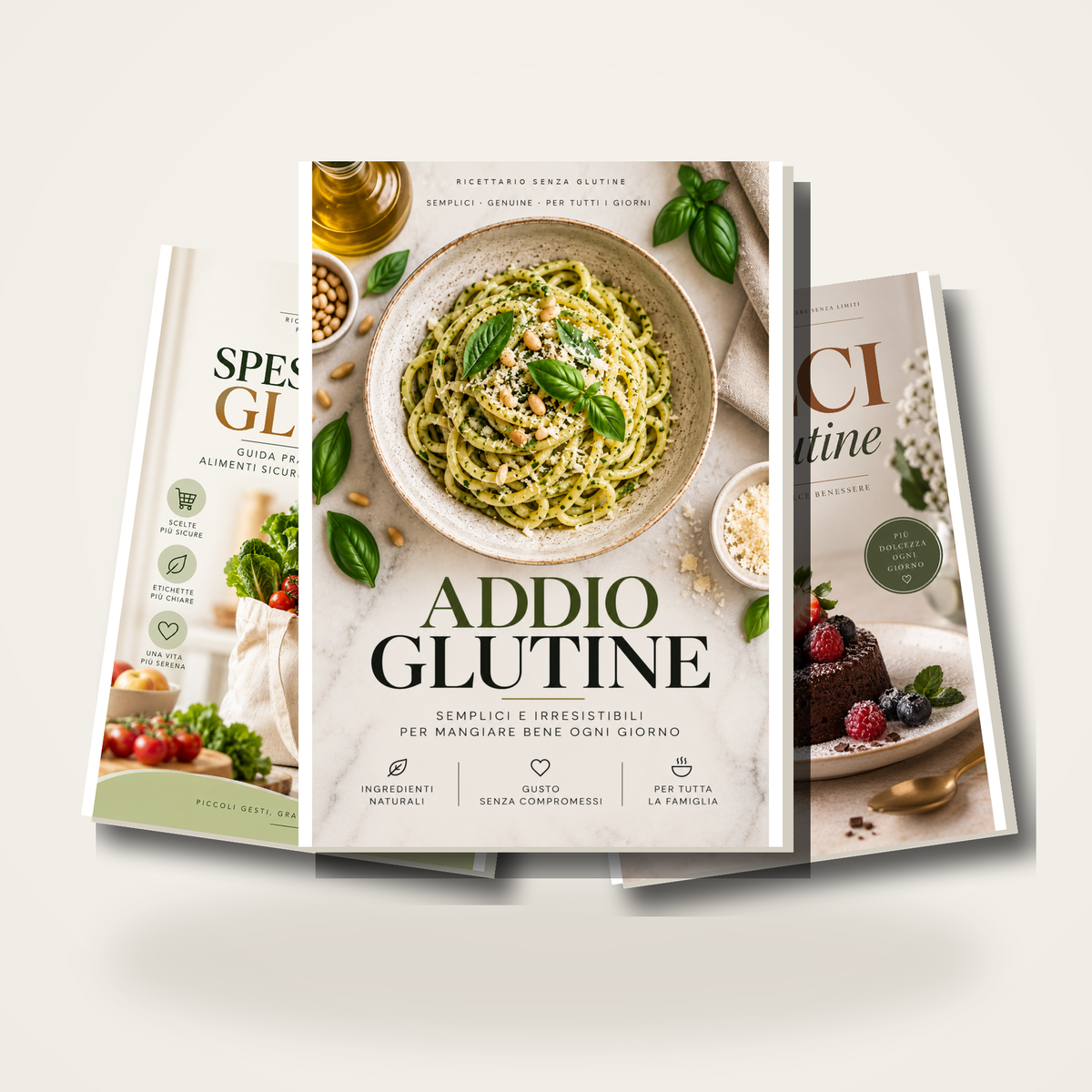 Addio Glutine - ricettario completo con Bonus Spesa Senza Glutine e Dolci Senza Glutine